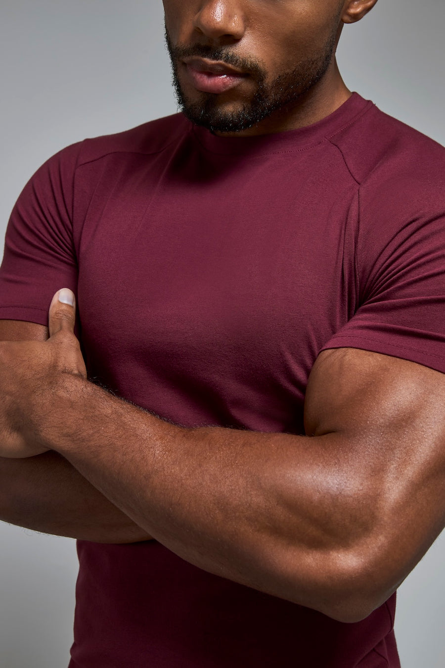 Athletic Fit T-Shirt in Burgundy - TAILORED ATHLETE - USA