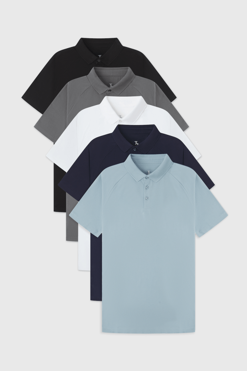 Athletic Fit Arctic Polo Shirt 5-Pack - TAILORED ATHLETE - USA