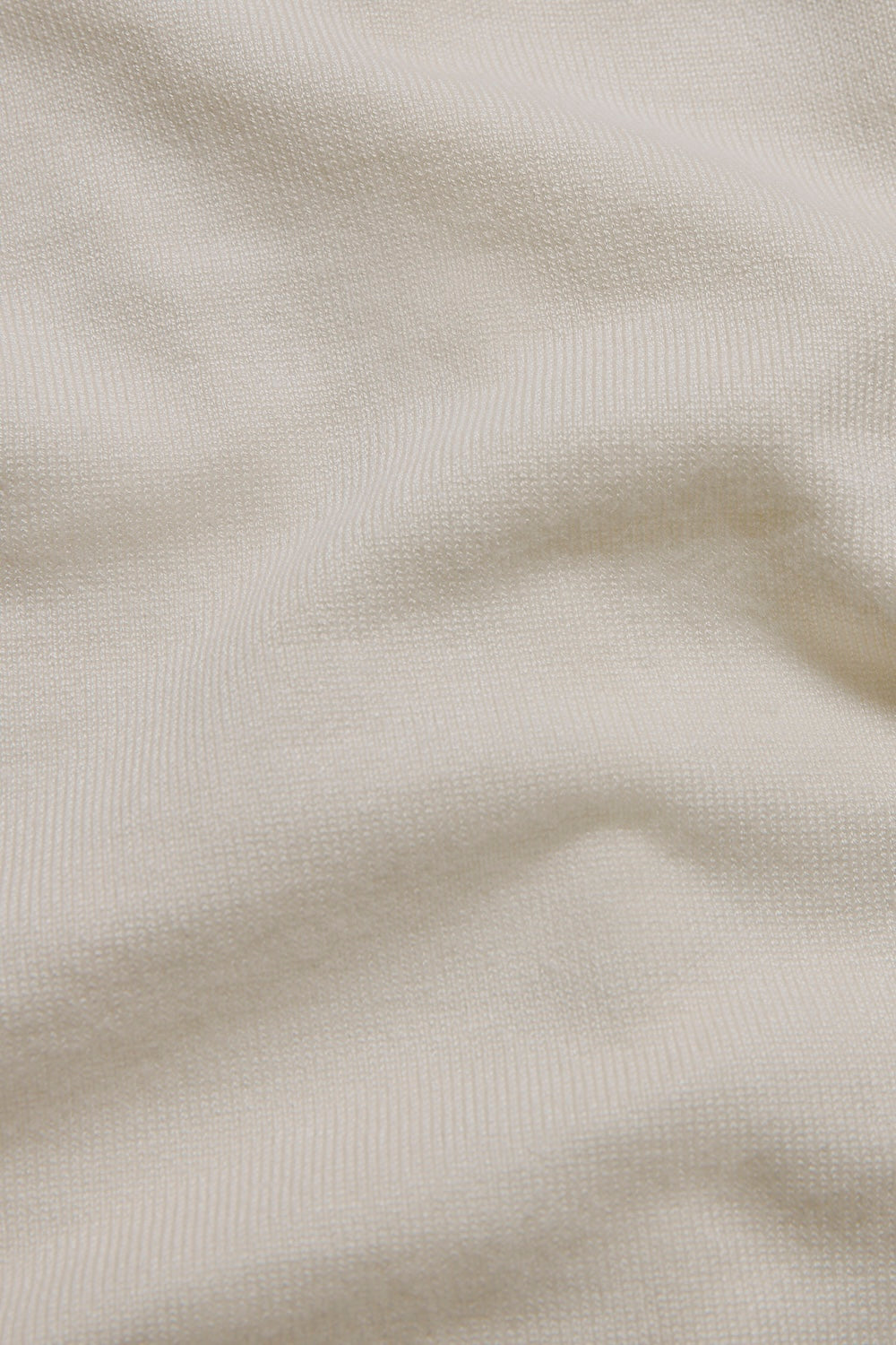 Open Collar Knitted Polo Shirt in Winter White - TAILORED ATHLETE - USA