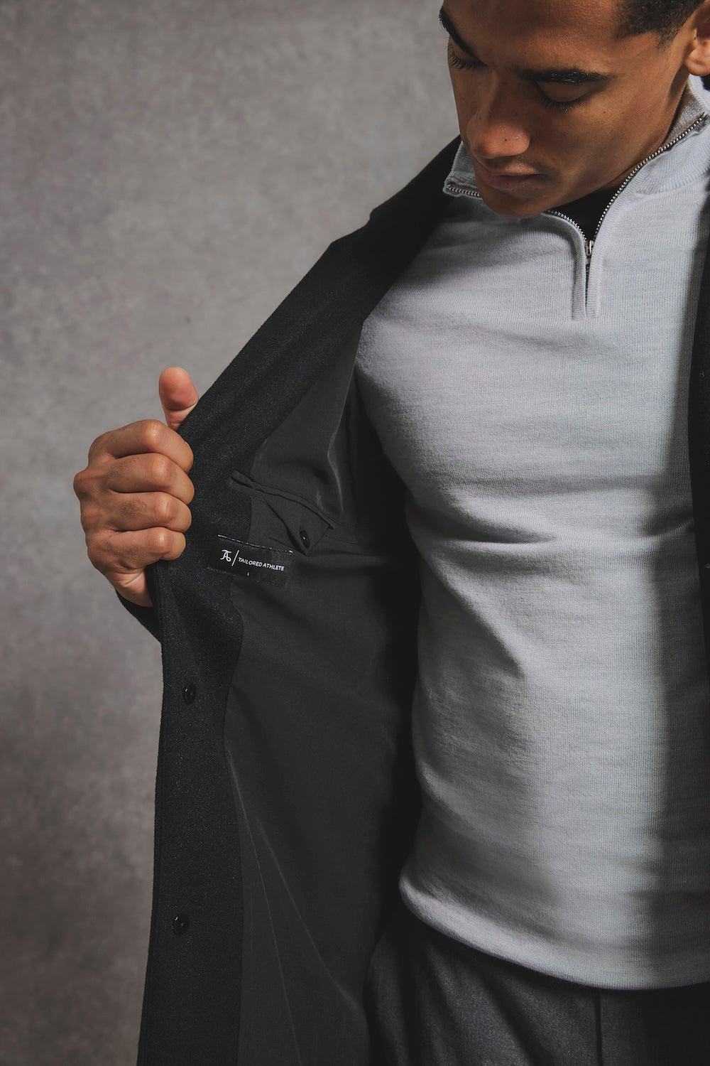 Single Breasted Overcoat in Black - TAILORED ATHLETE - USA