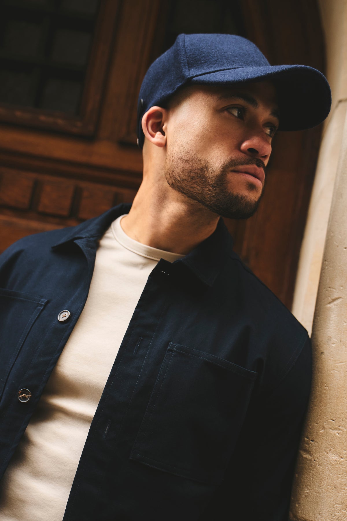 Cotton Rich Overshirt in Navy - TAILORED ATHLETE - USA