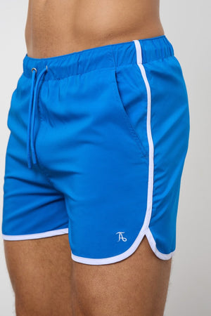 Piped Swim Short in Cobalt - TAILORED ATHLETE - USA