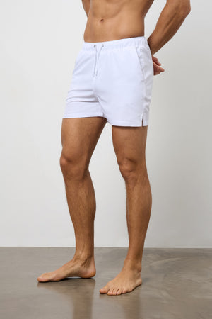 Plain Swim Short in White - TAILORED ATHLETE - USA