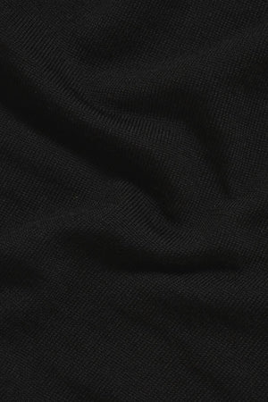 Extra Fine Merino Wool Crew Neck Sweater in Black