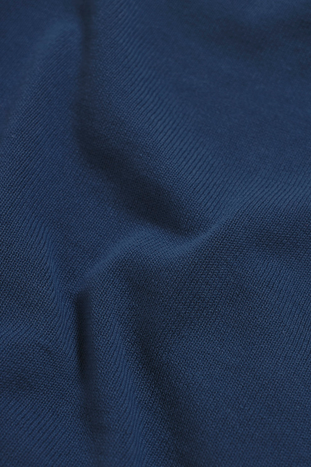 Pure Cotton Knitted Crew Neck Sweater in Airforce