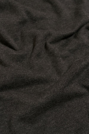 Pure Cotton Knitted Half Zip Neck Sweater in Anthracite