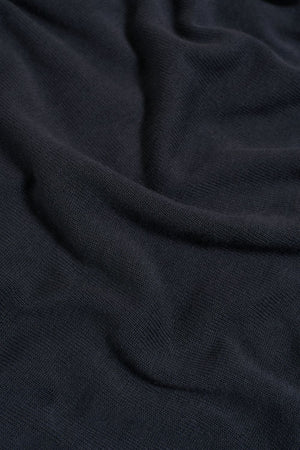 Pure Cotton Knitted Half Zip Neck Sweater in Navy