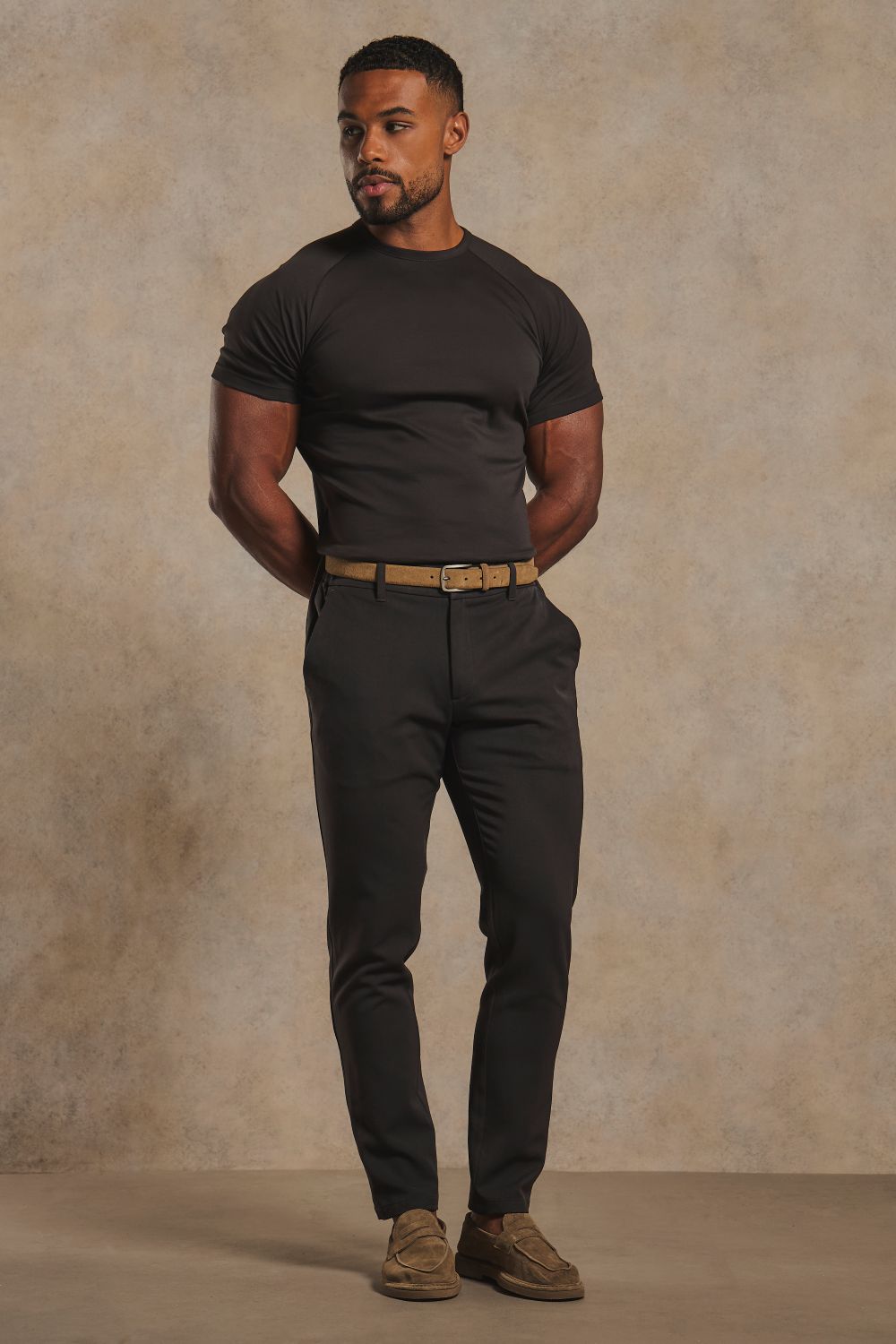 Mercerised Cotton T-Shirt in Chocolate
