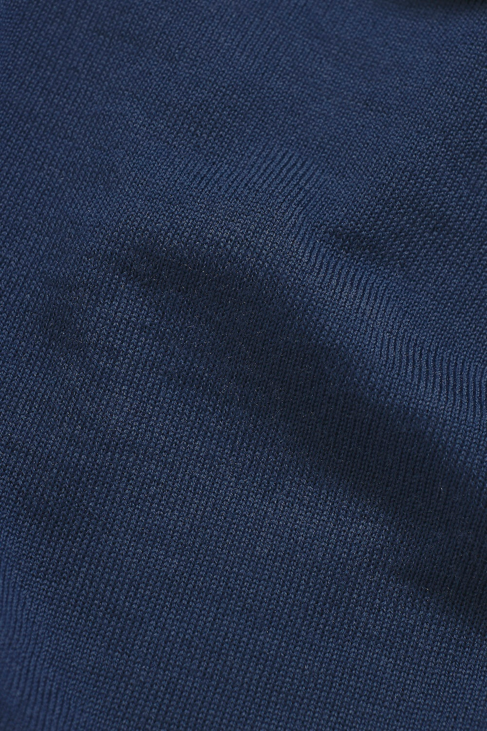 Extra Fine Merino Wool Half Zip Neck Sweater in Airforce