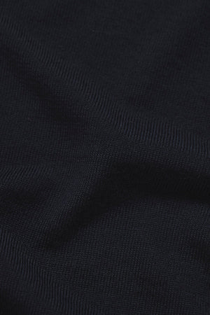 Extra Fine Merino Wool Crew Neck Sweater in Navy