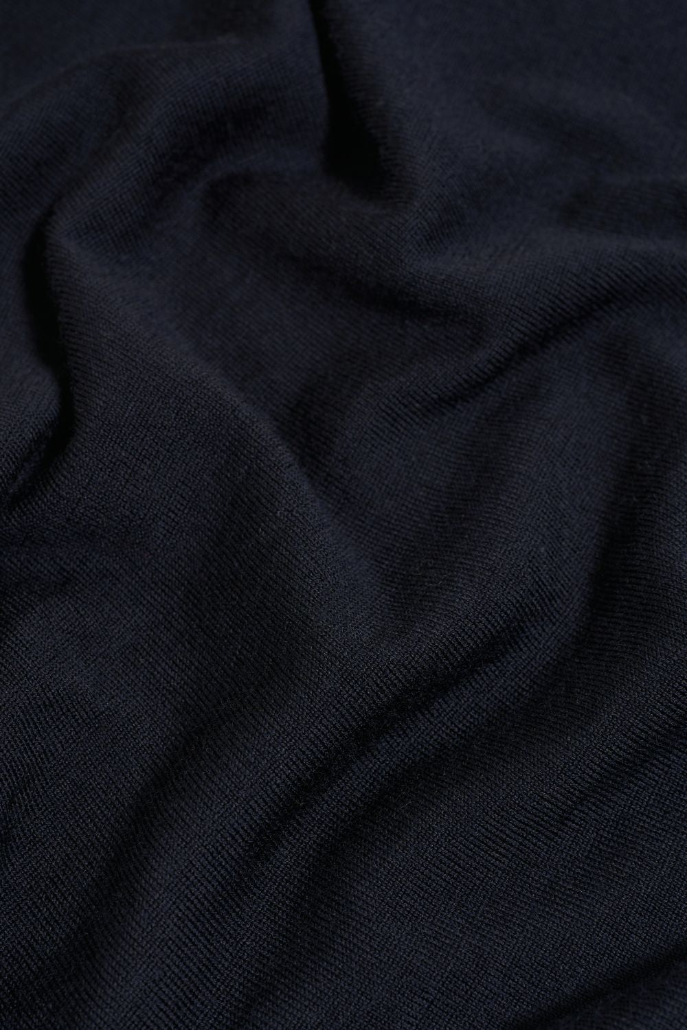 Extra Fine Merino Wool Crew Neck Sweater in Navy