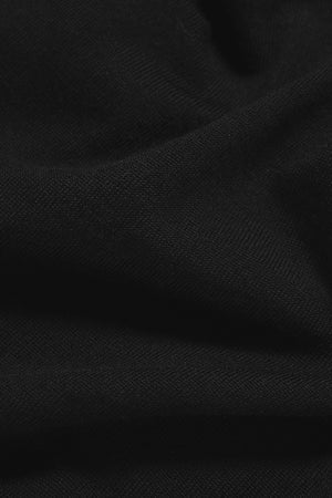 Extra Fine Merino Wool Half Zip Neck Sweater in Black
