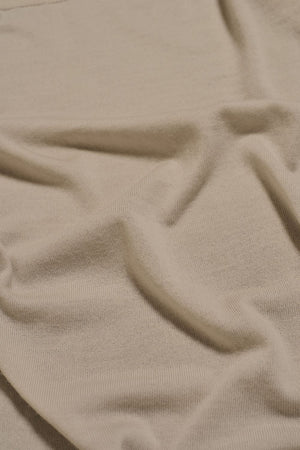 Extra Fine Merino Wool Knitted Zip Through in Ecru