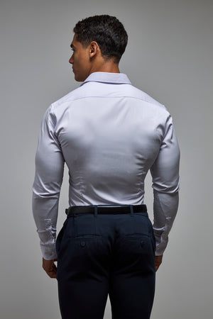 Performance Business Shirt in Lilac/White Bengal Stripe - TAILORED ATHLETE - USA