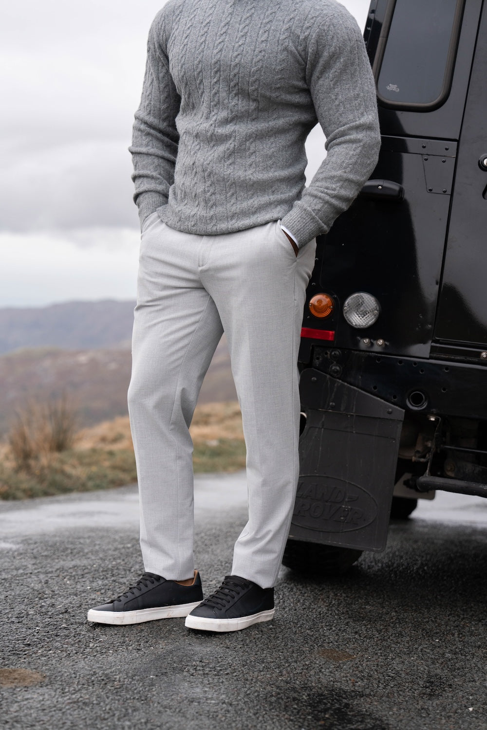 Melange Pants in Pale Grey - TAILORED ATHLETE - USA