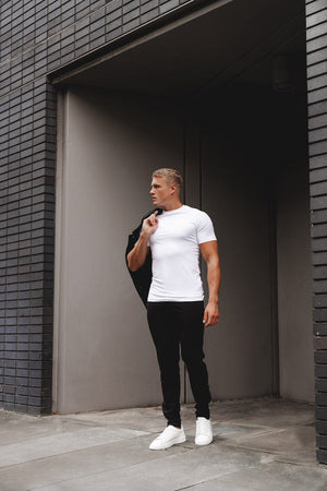 Performance Stretch T-Shirt in White - TAILORED ATHLETE - USA