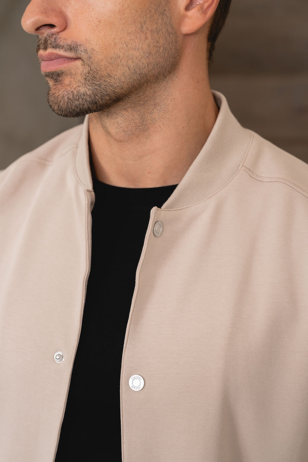 Jersey Bomber Jacket in Stone - TAILORED ATHLETE - USA
