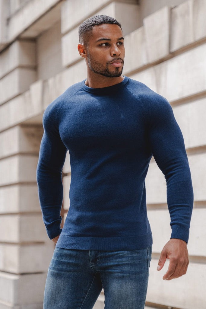 Crew neck navy on sale jumper