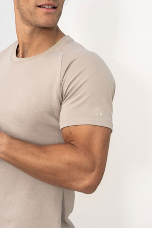 Knit Look T-Shirt in Stone - TAILORED ATHLETE - USA