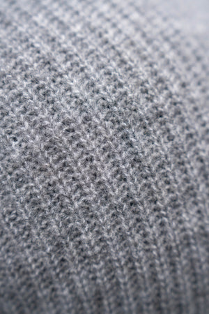 Fisherman Rib Half Zip in Mid Grey Marl - TAILORED ATHLETE - USA