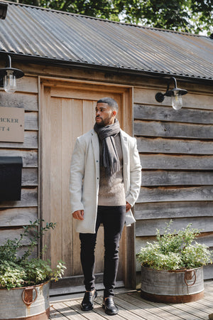 Overcoat in Pale Grey - TAILORED ATHLETE - USA