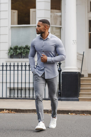 Bamboo Shirt in Mid Grey - TAILORED ATHLETE - USA