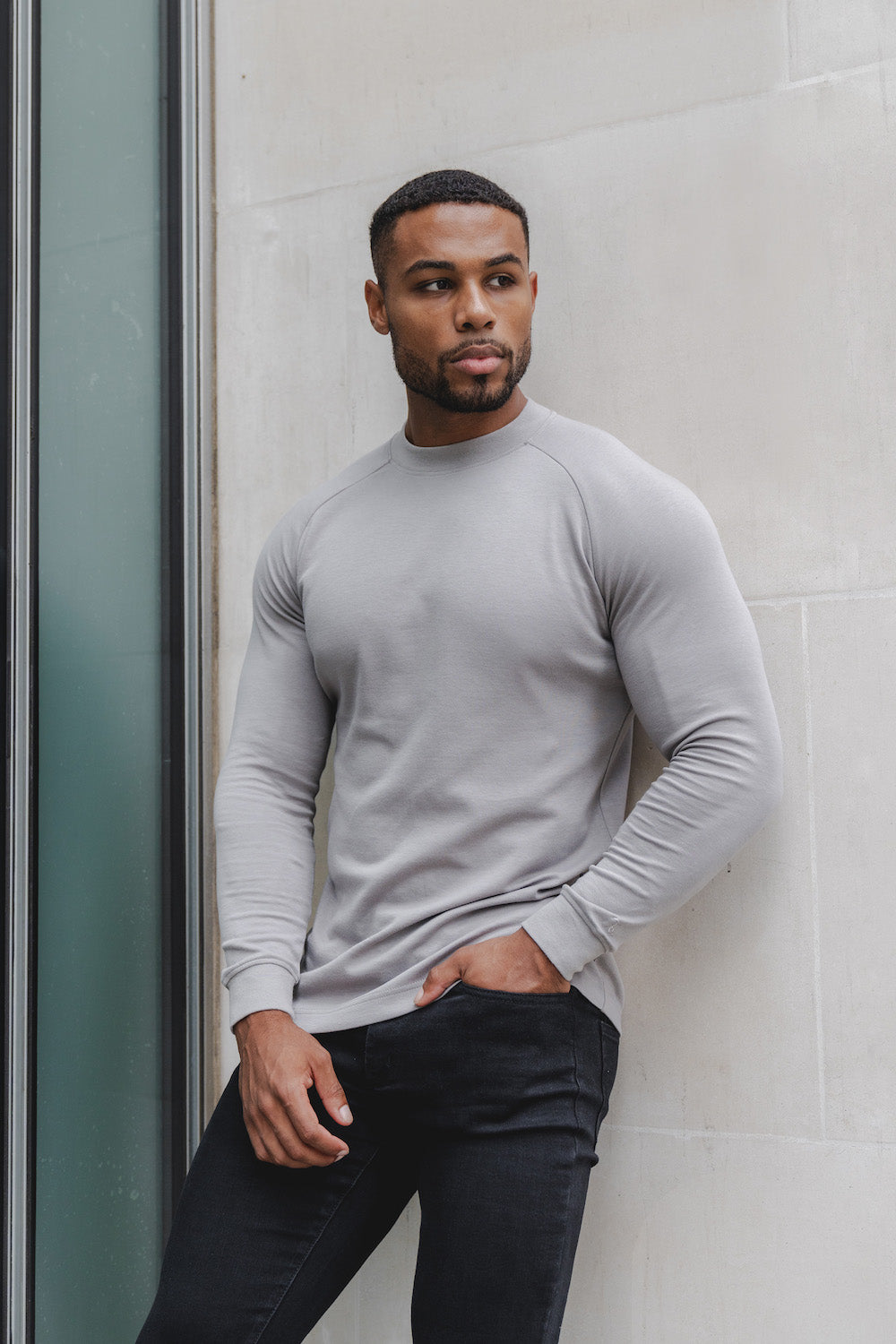 Mock Neck T-Shirt in Mink - TAILORED ATHLETE - USA