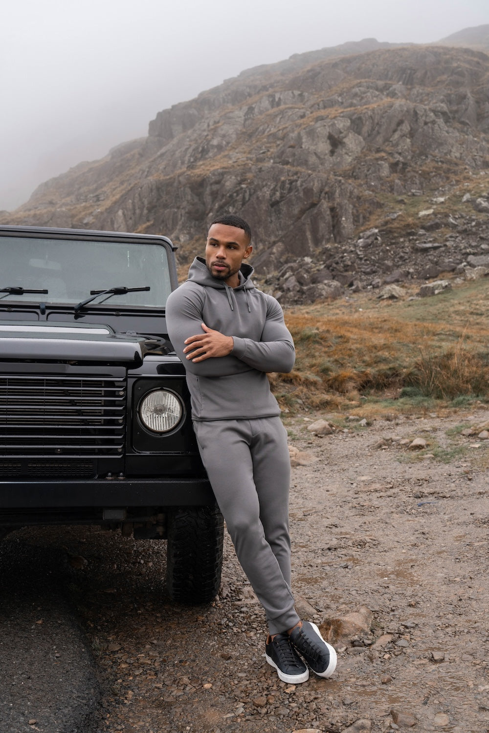 Interlock Hoodie Sweat in Graphite - TAILORED ATHLETE - USA
