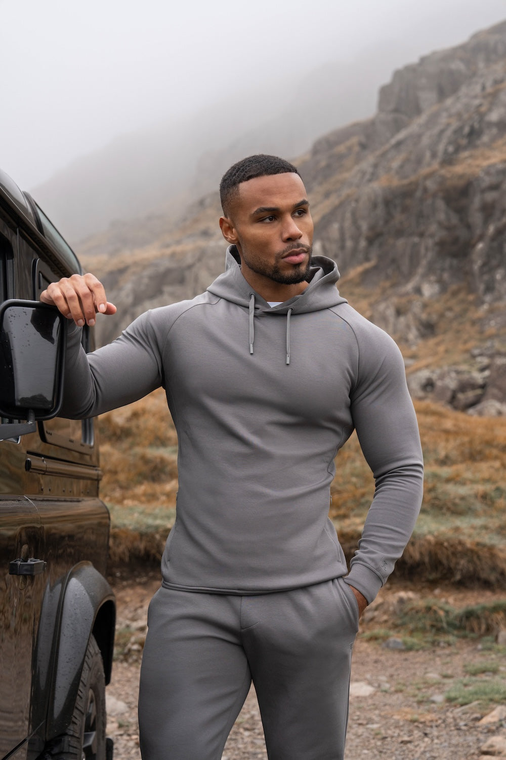 Interlock Hoodie Sweat in Graphite - TAILORED ATHLETE - USA