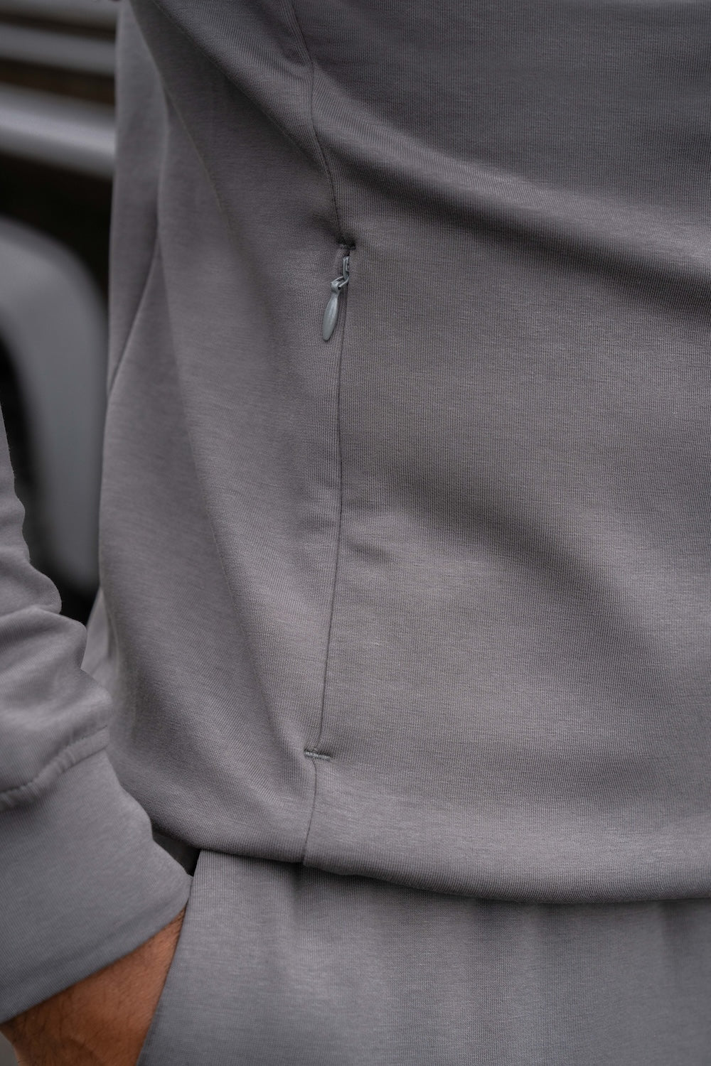 Interlock Hoodie Sweat in Graphite - TAILORED ATHLETE - USA