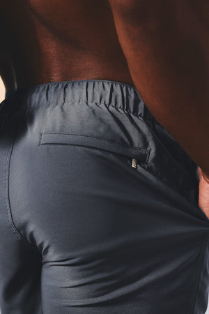 Quick Dry Plain Swim Shorts in Graphite - TAILORED ATHLETE - USA