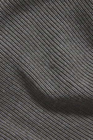 Pure Cotton Knitted Textured Crew Neck Sweater in Charcoal Marl - TAILORED ATHLETE - USA