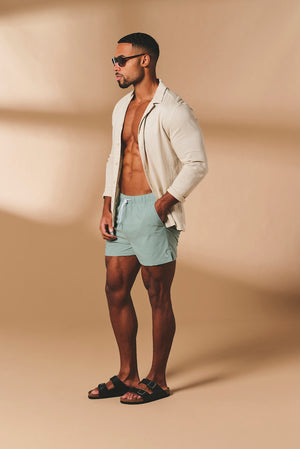 Quick Dry Plain Swim Shorts in Sage - TAILORED ATHLETE - USA