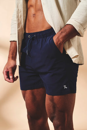 Quick Dry Plain Swim Short in Navy - TAILORED ATHLETE - USA