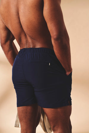 Quick Dry Plain Swim Short in Navy - TAILORED ATHLETE - USA