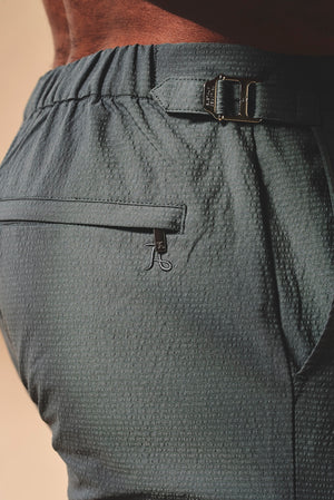Quick Dry Textured Hybrid Side Adjuster Short in Smoky Grey - TAILORED ATHLETE - USA