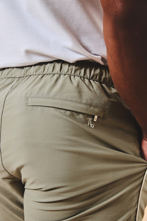 Quick Dry Piped Swim Shorts in Sage - TAILORED ATHLETE - USA