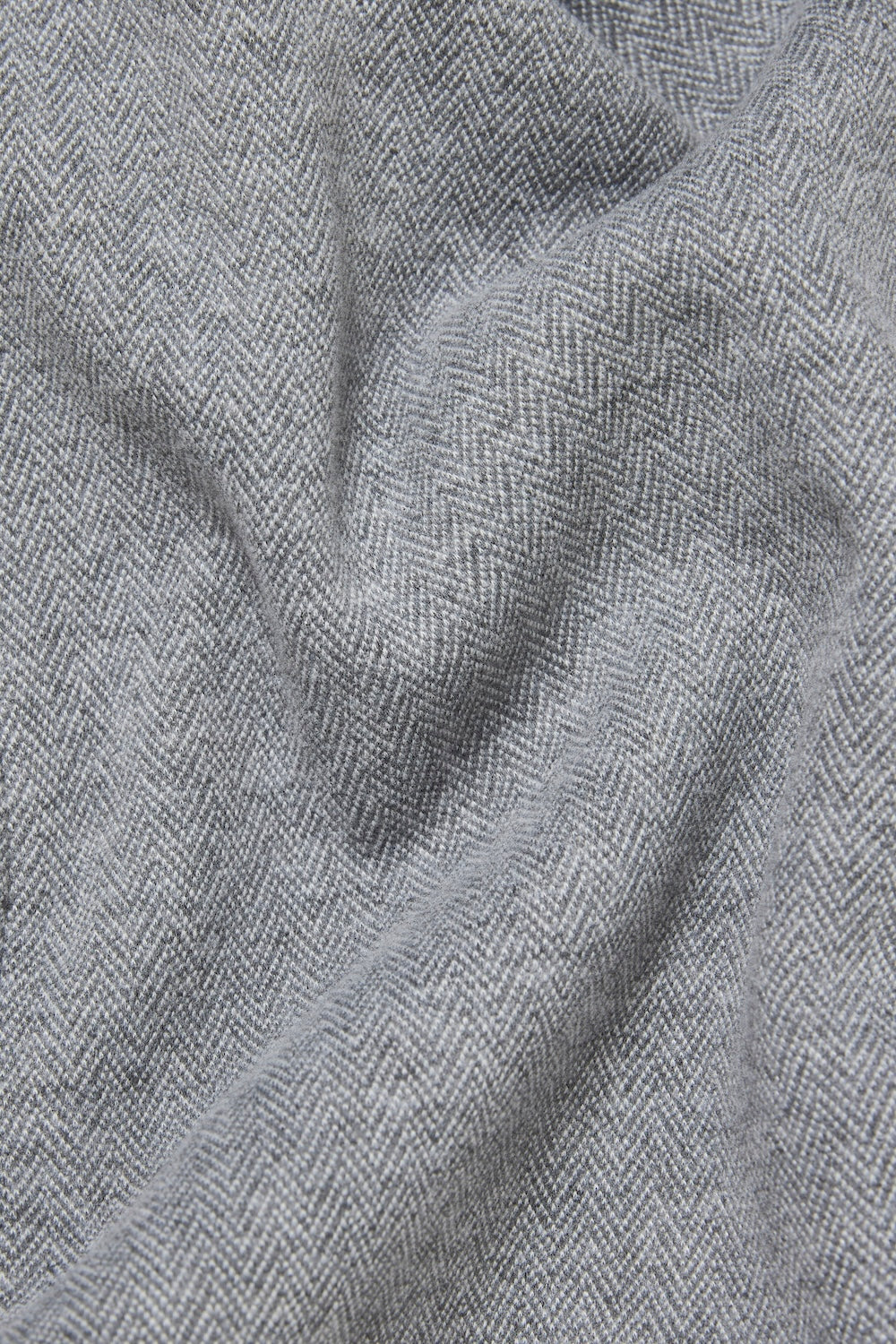 Single Breasted Herringbone Overcoat in Soft Grey - TAILORED ATHLETE - USA