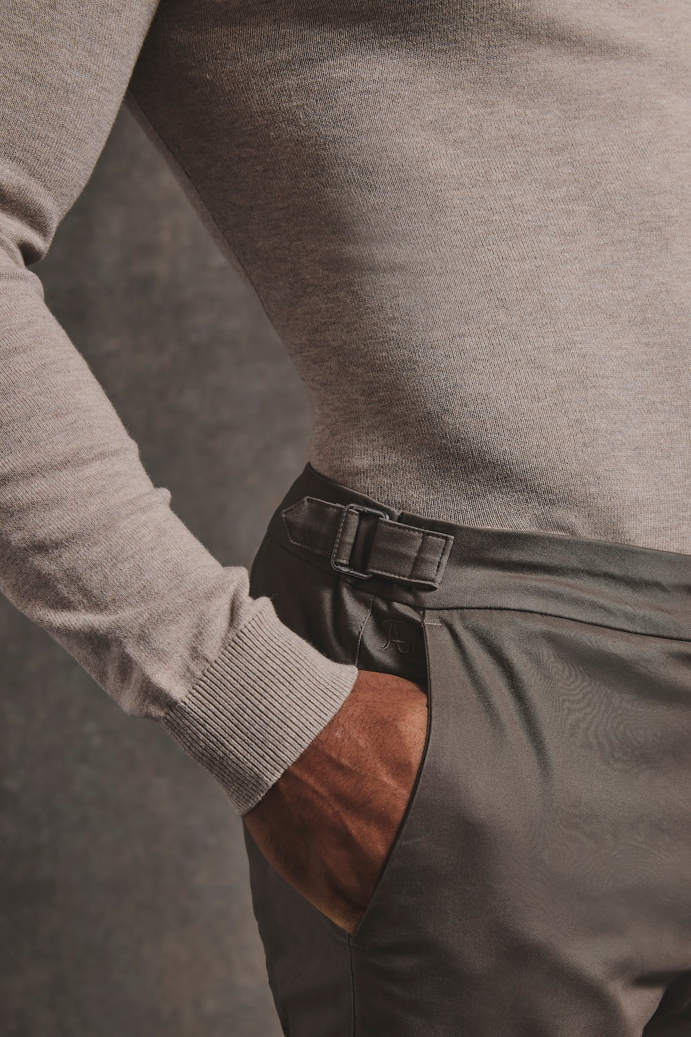 Smart Chino Side Adjuster Pants in Mocha - TAILORED ATHLETE - USA