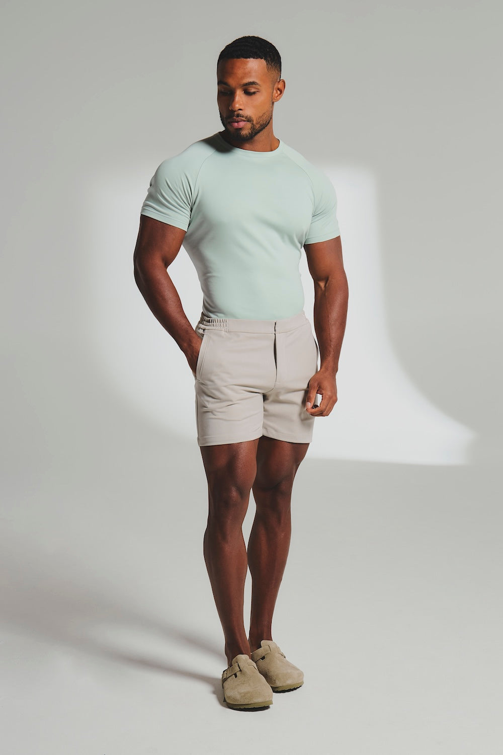 Mercerised Cotton T-Shirt in Duck Egg Blue - TAILORED ATHLETE - USA