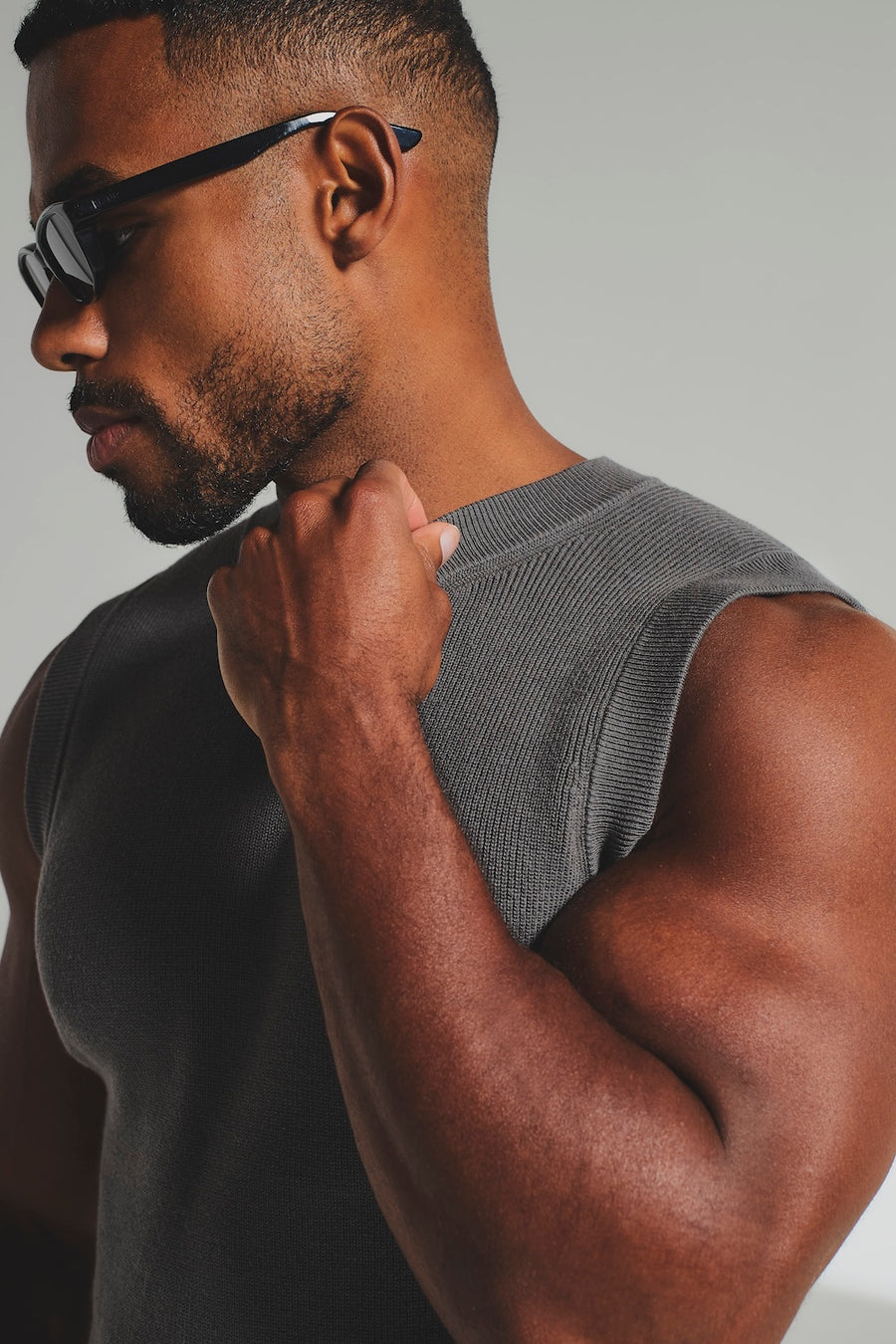 Knitted Tank Top in Olive - TAILORED ATHLETE - USA