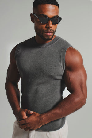 Knitted Tank Top in Olive - TAILORED ATHLETE - USA