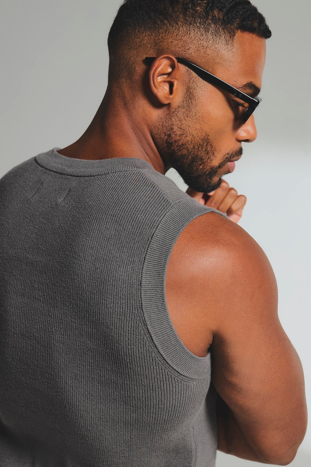 Knitted Tank Top in Olive - TAILORED ATHLETE - USA