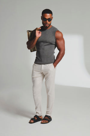 Knitted Tank Top in Olive - TAILORED ATHLETE - USA