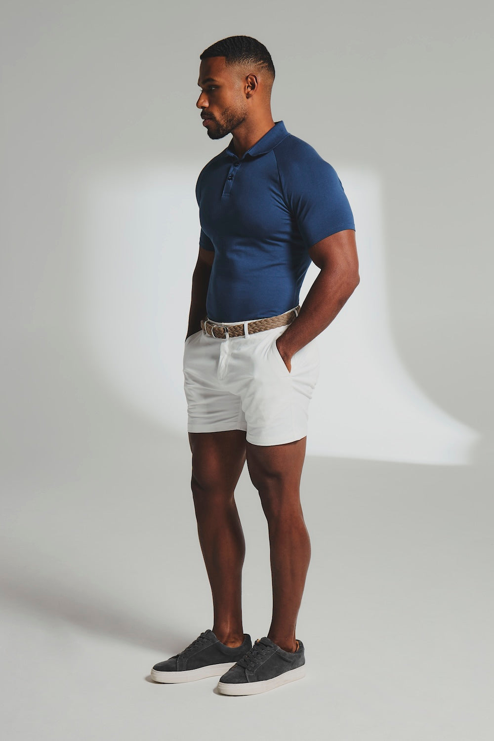 Athletic Fit Polo Shirt in Ink Blue - TAILORED ATHLETE - USA
