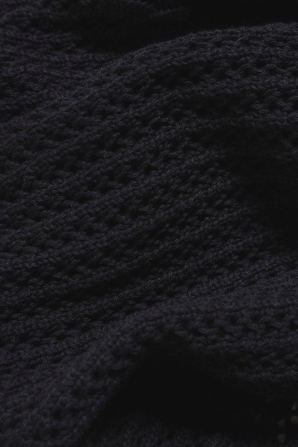 Crochet Knitted Shirt in Black - TAILORED ATHLETE - USA
