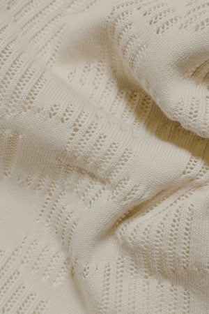 Geo Crochet Knitted Shirt in Neutral - TAILORED ATHLETE - USA