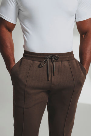 Luxe Sweat Smart Joggers in Chocolate - TAILORED ATHLETE - USA