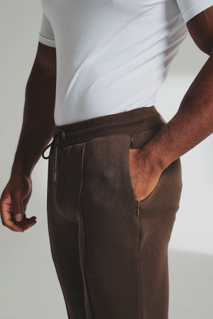 Luxe Sweat Smart Joggers in Chocolate - TAILORED ATHLETE - USA