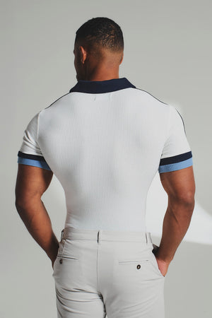 Colour Blocked Zip Neck Polo Shirt - TAILORED ATHLETE - USA